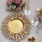GOLD 6 Round 13" Lace Pattern Decorative Plastic CHARGER PLATES
